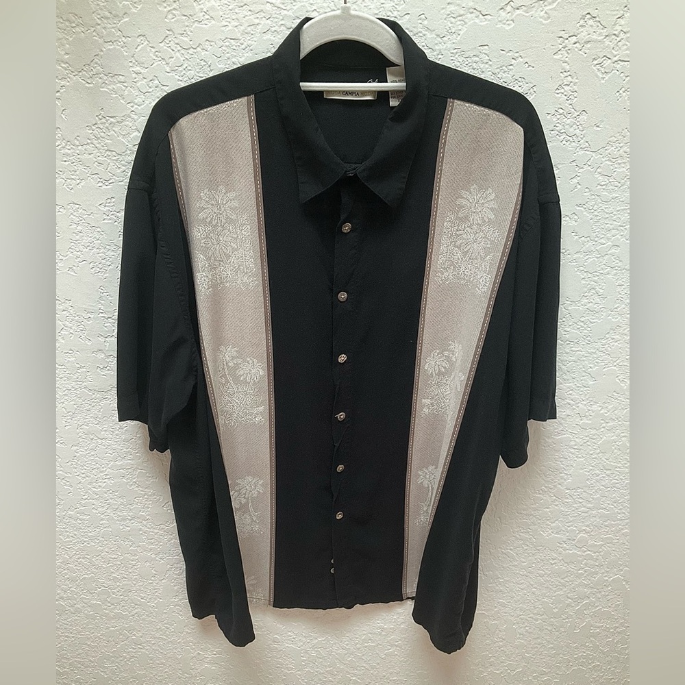 Campia Moda Hawaiian Style Bowling Short Sleeve Button Down Shirt